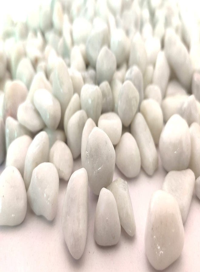 Power Stone White Pebbles Decorative Ornamental River Rocks Tumbled Stones for Landscaping Home Decor Crafts Garden (White, 4 Kg) - Image 2